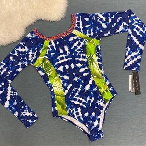 NWT LaBlanca Blue Tie-Dye Island Mix Swim Suit sz6
